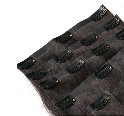 Relaxed Straight Natural Seamless Clip-Ins